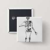 Menschliches Skelett Button (Vorne & Hinten)