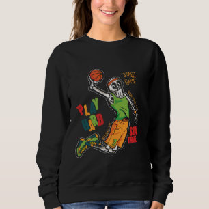 Menschliches Skelett Drink Kaffee Funny Halloween Sweatshirt