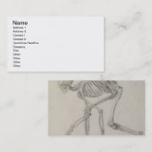 Menschliches Skelett: Seitliche Ansicht in Visitenkarte (Vorne/Hinten)