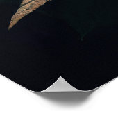 Menschliches Skelett und dunkelgotische Blätter Poster (Ecke)