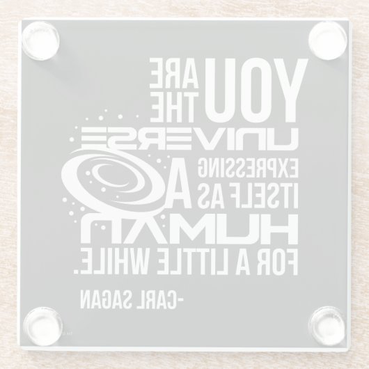 Menschliches Universum Glasuntersetzer (Rückseite)