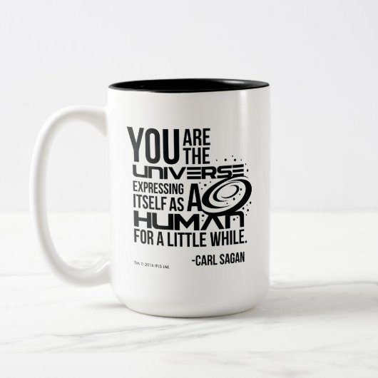 Menschliches Universum Zweifarbige Tasse (Links)