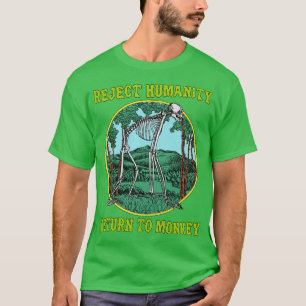 Menschlichkeit ablehnen Zurück zum farbenfrohen re T-Shirt