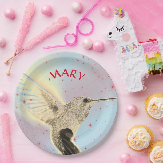 MENSCHLICHKEIT IM FLUG MIT INDIVIDUELLE NAME PAPPTELLER (Party)