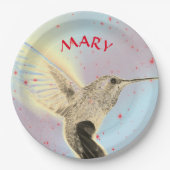 MENSCHLICHKEIT IM FLUG MIT INDIVIDUELLE NAME PAPPTELLER (Vorderseite)