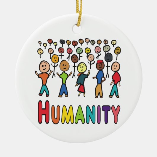 Menschlichkeit Keramik Ornament (Vorne)