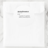 MENSCHLICHKEIT RUNDER AUFKLEBER (Tasche)