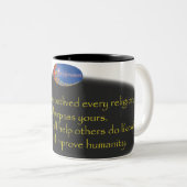 Menschlichkeit Zweifarbige Tasse (VorderseiteRechts)