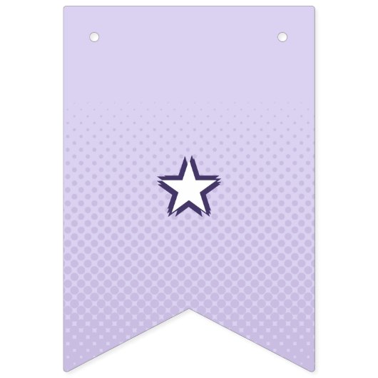 Menstruation Niedlich Lavender Lila Funky Letterin Wimpelkette (Zweite Fahne)