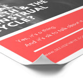 Menstruationsmedizin am Arbeitsplatz Poster (Ecke)