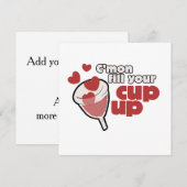 Menstruationstasse Spaß Einladung (Vorne/Hinten)