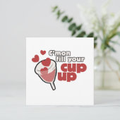 Menstruationstasse Spaß Einladung (Stehend Vorderseite)