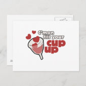 Menstruationstasse Spaß Postkarte (Vorne/Hinten)