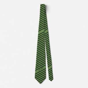 Menswear Mit Monogramm Schwarz- und Dunkelgrüne St Krawatte