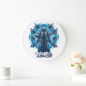 Mental Armor - Hoodie Warrior Figure Große Wanduhr (Zuhause)