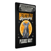 Mental Aufladendes Introvertiertes Koala-Design Mini Klemmbrett (Schrägansicht)