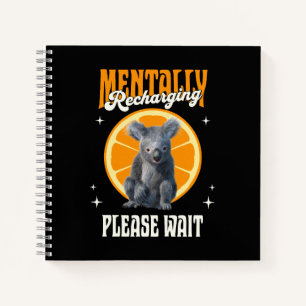 Mental Aufladendes Introvertiertes Koala-Design Notizblock