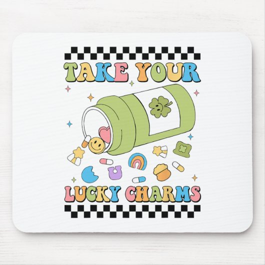 Mental Awareness Take Your Lucky Charm Pills Healt Mousepad (Vorne)