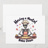 Mental Bake Down Stressed, gesegnet & oven Einladung (Vorne/Hinten)