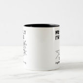 Mental bin ich hier lustig - Minimalistisch sein Zweifarbige Tasse (Mittel)