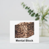 Mental Block Postkarte (Stehend Vorderseite)