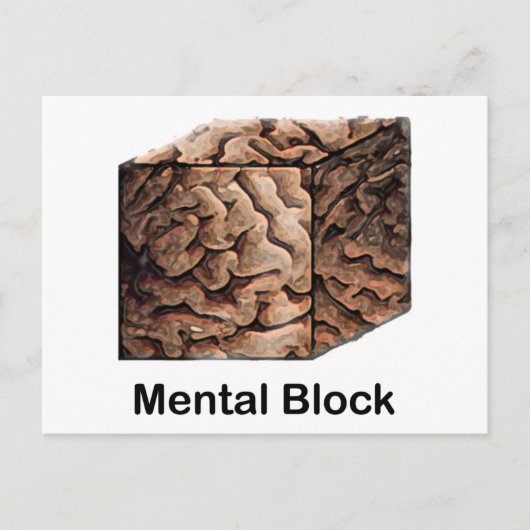 Mental Block Postkarte (Vorderseite)