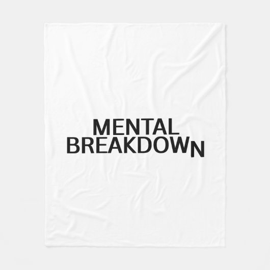 Mental Breakdown Minimalist Oversized Soft Fleecedecke (Vorderseite)