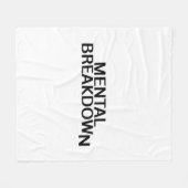 Mental Breakdown Minimalist Oversized Soft Fleecedecke (Vorderseite (Horizontal))