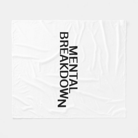 Mental Breakdown Minimalist Oversized Soft Fleecedecke (Vorderseite (Horizontal))