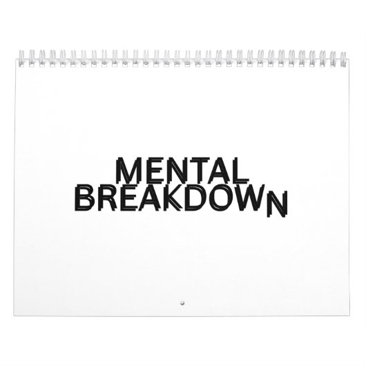 Mental Breakdown Minimalist Oversized Yearly Kalender (Titelbild)