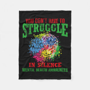 Mental Health Awa muss sich nicht schweigen Fleecedecke
