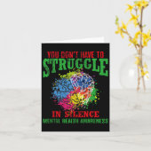 Mental Health Awa muss sich nicht schweigen Karte (Gelbe Blume)