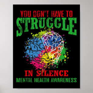Mental Health Awa muss sich nicht schweigen Poster