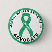 Mental Health Awareness Advocate White Button (Vorderseite)