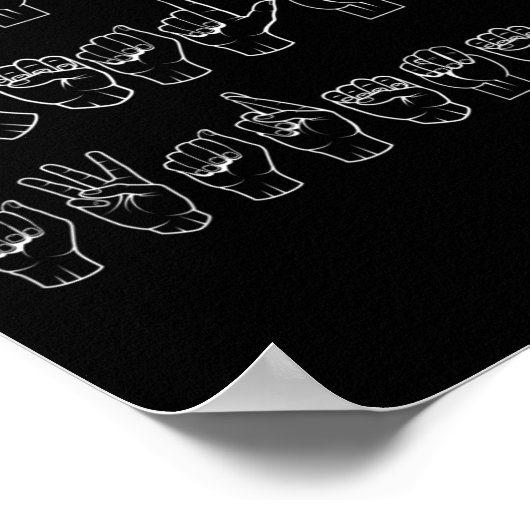 Mental Health Awareness ASL Signing Language Hands Poster (Ecke)