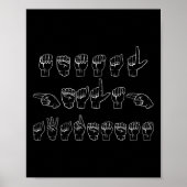 Mental Health Awareness ASL Signing Language Hands Poster (Vorne)