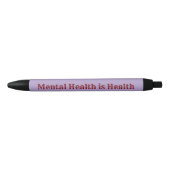 Mental Health Awareness Black Ink Pen Kugelschreiber (Vorderseite)