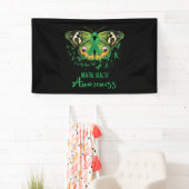 Mental Health Awareness Butterfly Green Ribbon Banner (Insitu)