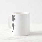 Mental Health Awareness Cat Semicolon Shirt_ Cat L Kaffeetasse (Vorderseite Links)