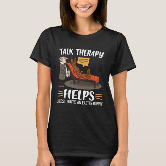 Mental Health Awareness Chocolate Bunny Funny East T-Shirt (Vorderseite)