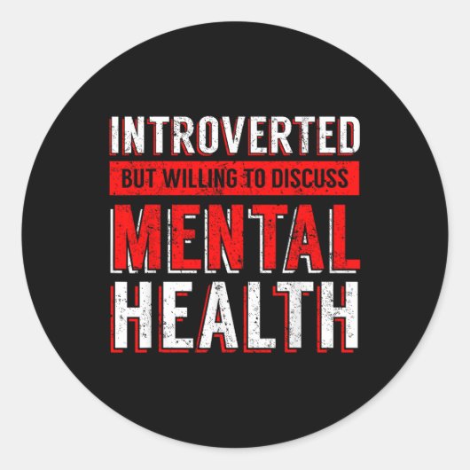 Mental Health Awareness Depression  Runder Aufkleber (Vorderseite)