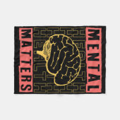 Mental Health Awareness Depression Suicide Prevent Fleecedecke (Vorderseite (Horizontal))