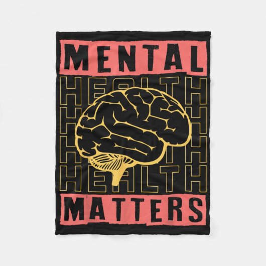 Mental Health Awareness Depression Suicide Prevent Fleecedecke (Vorderseite)