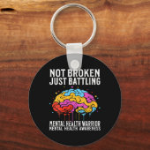 Mental Health Awareness - Frauen geben Gehirnmenta Schlüsselanhänger (Vorderseite)
