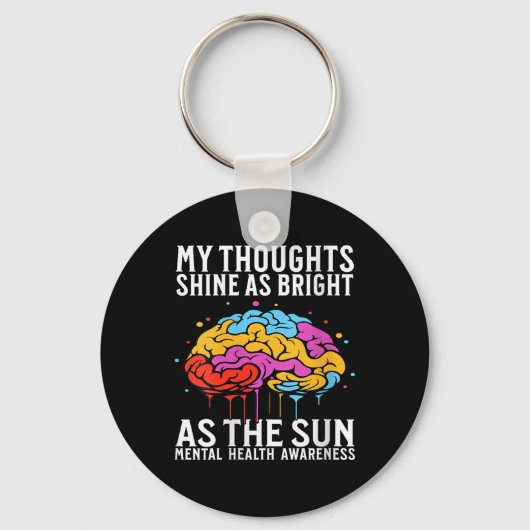 Mental Health Awareness - Frauen geben Gehirnmenta Schlüsselanhänger (Vorderseite)