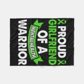 Mental Health Awareness Girlfriend Warrior Mental Fleecedecke (Vorderseite (Horizontal))