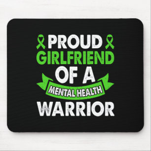 Mental Health Awareness Girlfriend Warrior Mental Mousepad