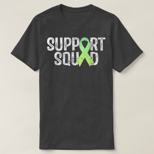 Mental Health Awareness Green Ribbon Support Squad T-Shirt (Design vorne)