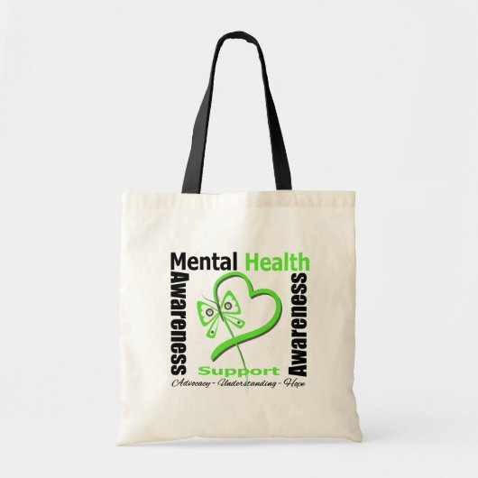 Mental Health Awareness Heart Butterfly Band Tragetasche (Vorne)