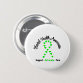 Mental Health Awareness Heart Ribbon Button (Vorne & Hinten)